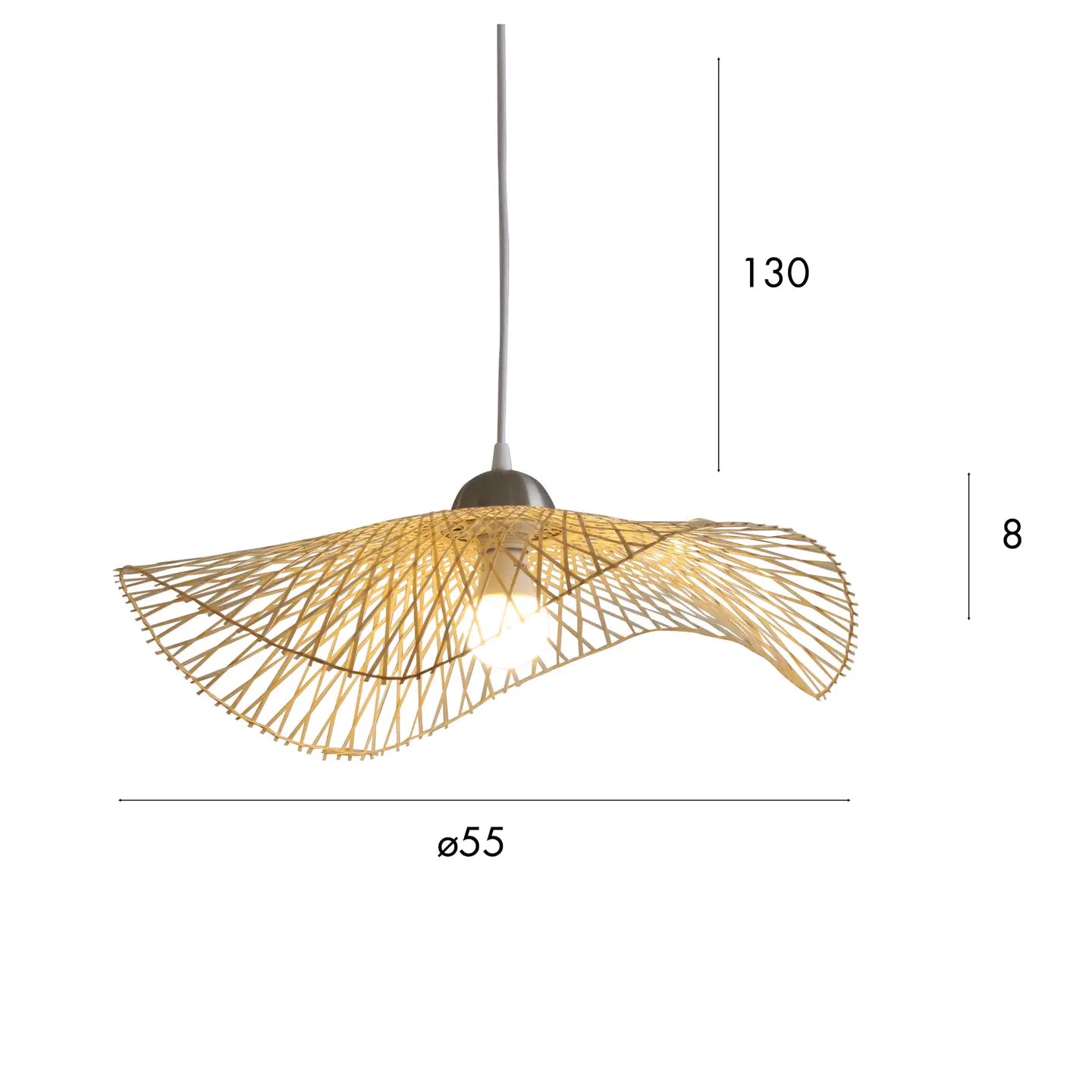 Suspension Effet Bambou - 55cm de diamètre